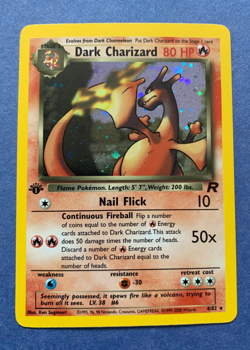 2000 Pokemon Team Rocket Dark Charizard 1st Ed Holo #4/82 - PSA Refused/Altered - Image 5