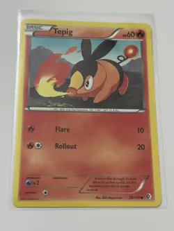 Pokemon TCG Mint condition Tepig 24/149 Boundaries crossed Common - Image 1
