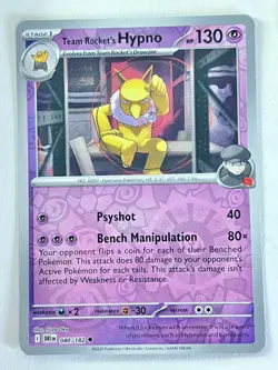 Team Rocket’s Hypno 080/182 Reverse Holo Destined Rivals Pokemon - Near Mint NM - Image 1