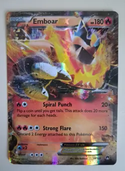 Pokemon TCG Emboar-EX - 14/122 - Breakpoint 2016 Rare Holo EX - NM/M Pack Fresh - Image 1