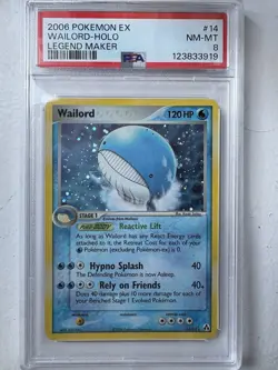 Wailord 14/92 Legend Maker Holo Rare 2006 Pokemon Near Mint PSA 8 - Image 1