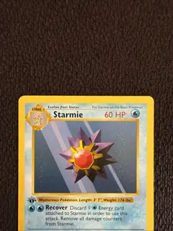 1999 Pokemon TCG - Starmie Base Set 64/102 - 1st Edition (Shadowless) - VINTAGE - Image 2