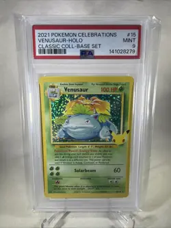 2021 POKEMON CELEBRATIONS CLASSIC COLL #15 VENUSAUR-HOLO PSA 9 - Image 1