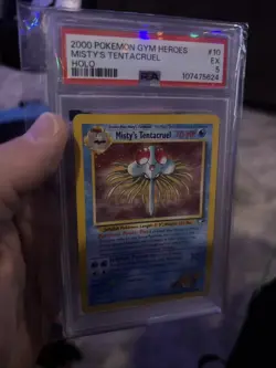 2000 Pokemon Gym Heroes #10 Misty’s Tentacruel Ex-Mt Psa 6 - Image 1