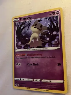 Pokemon TCG Mimikyu Darkness Ablaze 081/189 Cosmos Holo Rare Rare - Image 2
