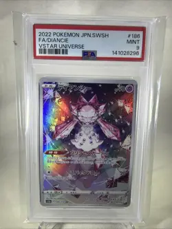 PSA 9 Mint Diancie Full Art Vstar Universe 2022 Pokemon Japanese SWSH #186 Tcg - Image 1
