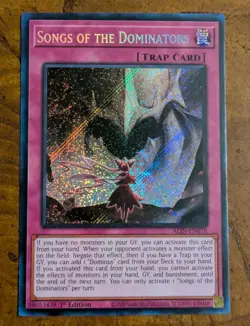 Songs of the Dominators ALIN-EN078 Secret Rare 1st Ed Near Mint 1st Ed Yu-Gi-Oh! - Image 1