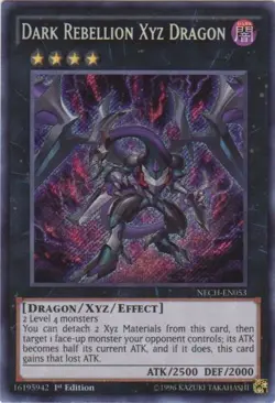 Dark Rebellion Xyz Dragon - NECH-EN053 - Secret Rare - 1st Edition NM Yugioh The - Image 1