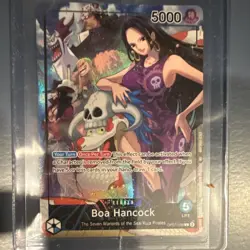 One Piece TCG Boa Hancock OP07-038 Parallel Alt Art Foil Leader NM/Mint OP-07 - Image 1