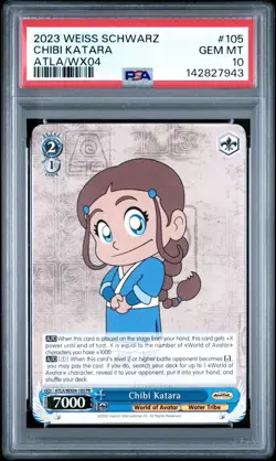 PSA 10 Chibi Katara 2023 Weiss Schwarz Avatar WX04 #105 - Image 1