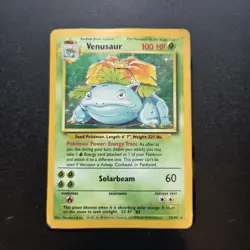 Pokemon Card - Venusaur 15/102 Base Set Holo Rare WOTC Vintage - Image 1