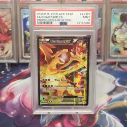 PSA 9 MINT Charizard EX XY121 Red & Blue Collection Pokemon TCG Graded Card - Image 1