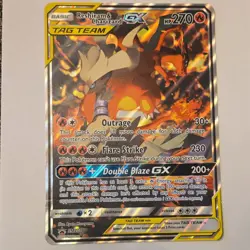 Pokemon Reshiram & Charizard GX TAG TEAM Promo Holo SM201 SM Card jumbo card - Image 1