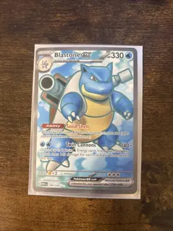 Pokemon TCG Blastoise EX Holo Ultra Rare Card Scarlet VIOLET-151, 184/165 - Image 3