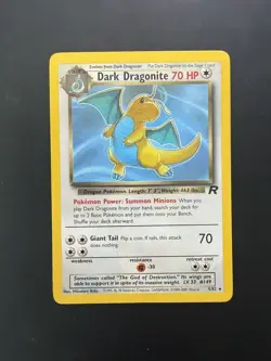 [NM+] Dark Dragonite 5/82 No Holo Unlimited Team Rocket Pokemon Card 2000 - Image 1