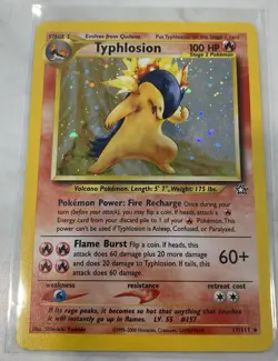 Typhlosion Neo Genesis Holo Rare 100HP #17/111 2000 Nintendo Pokemon Card - Image 1