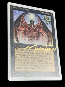 1994 Magic: The Gathering - Revised(3rd) - LORD OF THE PIT - Rare Signed - LP - Image 3