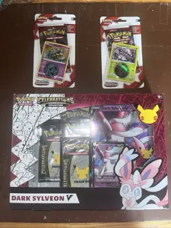 Pokemon Celebrations 25th Anniversary Dark Sylveon V Collection Box Sealed Read - Image 1