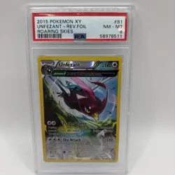 Pokemon TCH - XY Roaring Skies – Unfezant Rare 81/108 - PSA 8 - Image 1