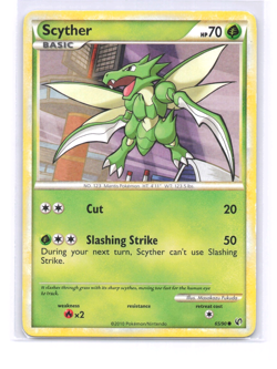 Scyther Undaunted Pokemon TCG 65/90 HeartGold & SoulSilver Uncommon - LP - Image 1