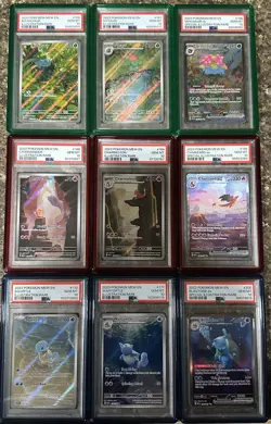 Pokemon SV 151 EN PSA 10 SIR/IR Complete Starter & Evolutions 9 Card Set - Image 1