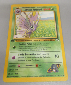 Pokemon TCG Sabrina's Venomoth Gym Heroes 34/132 1st Edition Card - Image 1