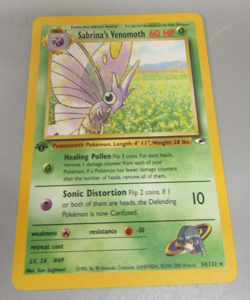 Pokemon TCG Sabrina's Venomoth Gym Heroes 34/132 1st Edition Card - Image 2