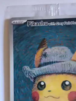 Pokemon x Van Gogh Pikachu with Grey felt hat. Carta promozionale 2023.... - Image 5