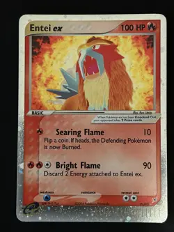 2004 Pokemon Entei ex 91/95 EX Team Magma vs. Team Aqua Holo Rare NM - Image 1