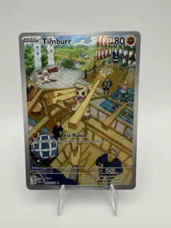 Pokemon TCG Timburr 183/167 Illustration Rare Holo - Image 1