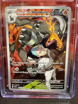 Pokemon Team Rocket's Houndoom 191/182 Destined Rivals Illustration Rare CGC 10 - Image 2