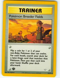 Pokemon Breeder Fields - 1st Edition - 62/64 Neo Revelation - Pokemon TCG - 2001 - Image 1