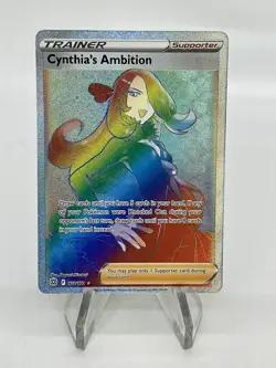 Pokemon Cynthia's Ambition 178/172 Brilliant Stars Rainbow Secret Rare Trainer - Image 1