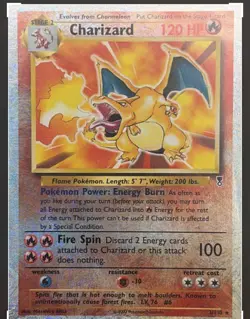 Pokemon TCG Charizard Legendary Collection 3/110 Reverse Holo Graded Rare 2002 - Image 1