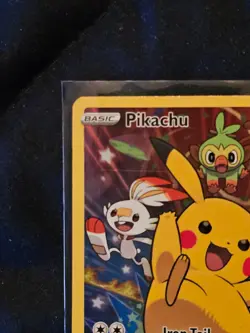 2020 Pokemon Pikachu SWSH020 Sword & Shield Black Star Full Art Promo - Image 2