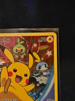 2020 Pokemon Pikachu SWSH020 Sword & Shield Black Star Full Art Promo - Image 3