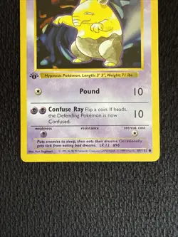 Pokemon Drowzee Common 1st Edition Base Set Shadowless 49/102 LP - Image 3