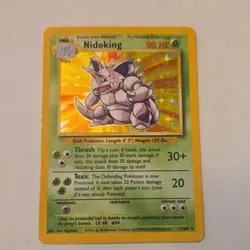 Pokemon TCG Nidoking Base Set 11/102 Holo Rare 1999 Wizards of the Coast - Image 1