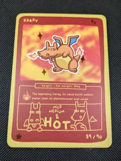 Zardy (Charizard) 89/90 - Pokedoodles Set 1 Fan Art - Pokemon - Image 1