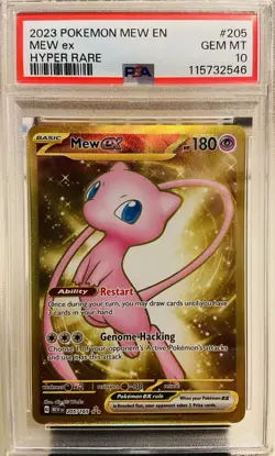 Mew EX 2023 Pokemon SV EN-151 205/165 Gold Hyper Rare, PSA 10 🐱🔥 - Image 1