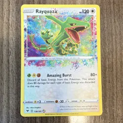 Pokemon Rayquaza Amazing Rare Holo 138/185 Vivid Voltage 2020 120 HP - Image 1