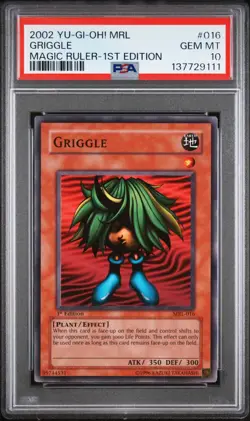 2002 Yu-Gi-Oh! MRL-016 Griggle Ruler 1st Edition PSA 10 GEM MINT - Image 1