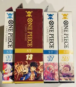 ONE PIECE STARTER DECK BUNDLE (1x each ST11 ST13 ST17 ST20) 17&20 has PRB01 pack - Image 1