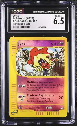 CGC 6.5 Jynx - 18/147 - Pokemon Aquapolis Reverse Holo Rare Card - Image 1
