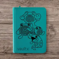 Vault X - 9 Pocket eXo-Tec Zip Binder Folder - Teal Pokemon Poliwag evolution - Image 1