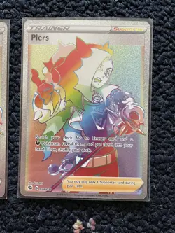 Piers 078/073 Champions Path NM Secret Rainbow Rare Full Art Pokemon Card - Image 3