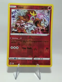 Pokemon TCG Entei Crown Zenith 021/159 Reverse Holo Rare - Image 1