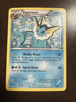 Vaporeon BW89 Pokemon TCG Black & White Promo HP - Image 1