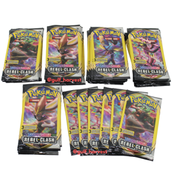 Lot (56) Pokemon TCG Sword & Shield Rebel Clash Mini Booster Packs, 3 Cards Each - Image 1