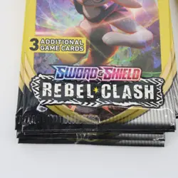 Lot (56) Pokemon TCG Sword & Shield Rebel Clash Mini Booster Packs, 3 Cards Each - Image 5
